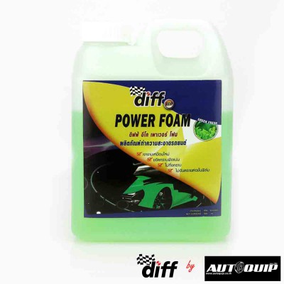 DIFF ECO POWER FOAM ผลิตภัณฑ์ทำความสะอาดรถยนต์ กลิ่น กรีน เฟรช 900 ml.