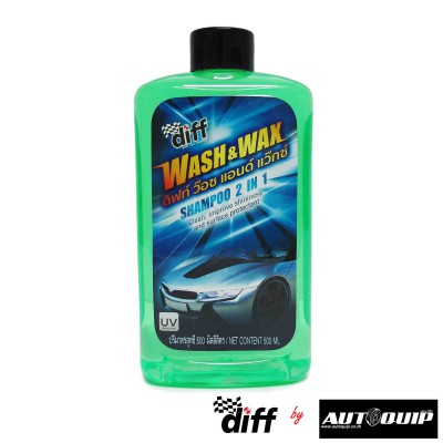 DIFF WASH AND WAX  ล้างพร้อมเคลือบ 500 มล.